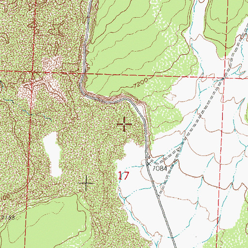 Topographic Map of Narrows Camp Site, NM