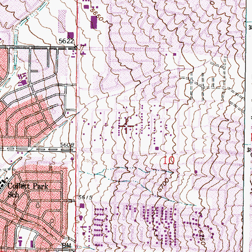 Topographic Map of Foothills Shopping Center, NM