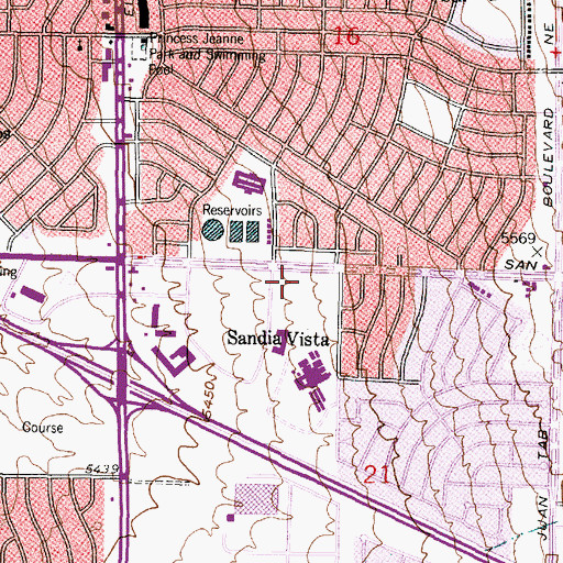 Topographic Map of Market Center East, NM