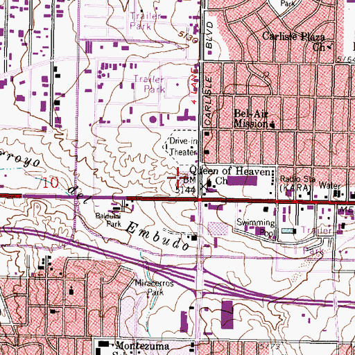 Topographic Map of American Square, NM