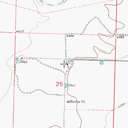 Topographic Map of 00163 Water Well, NM