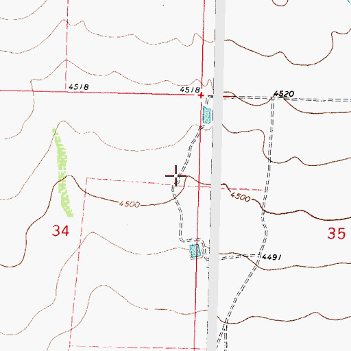 Topographic Map of 01233 Water Well, NM
