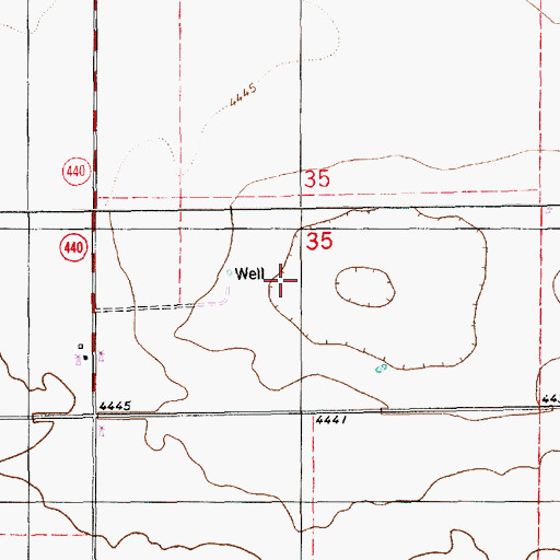 Topographic Map of 06176 Water Well, NM