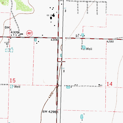 Topographic Map of 10180 Water Well, NM