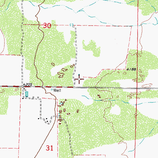 Topographic Map of 10050 Water Well, NM