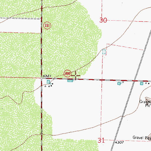 Topographic Map of 10196 Water Well, NM