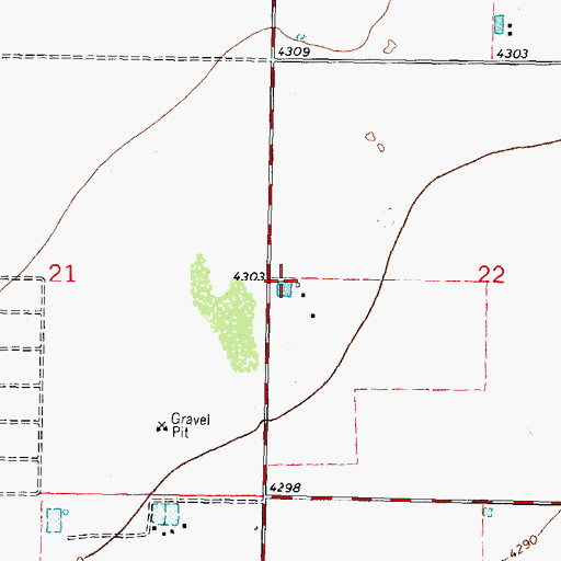 Topographic Map of 10189 Water Well, NM