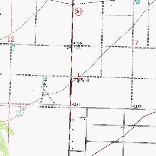 Topographic Map of 10169 Water Well, NM