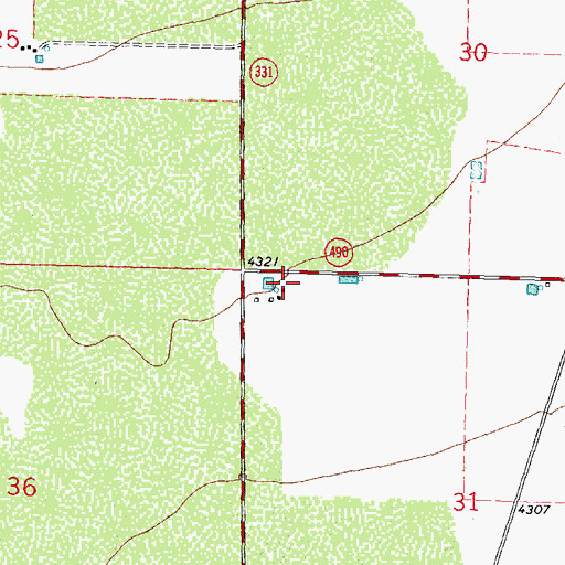 Topographic Map of 00504 Water Well, NM