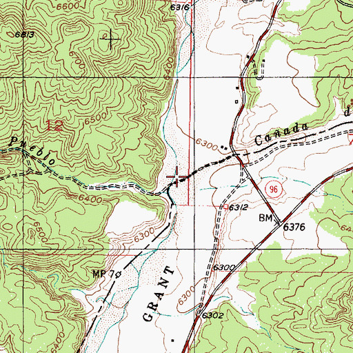 Topographic Map of Caada de los Comanches, NM