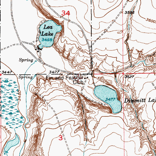 Topographic Map of Fin and Feather Club, NM