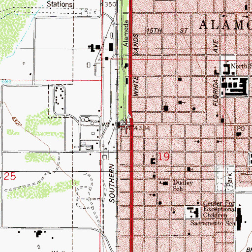Topographic Map of Tularosa Basin Historical Society, NM