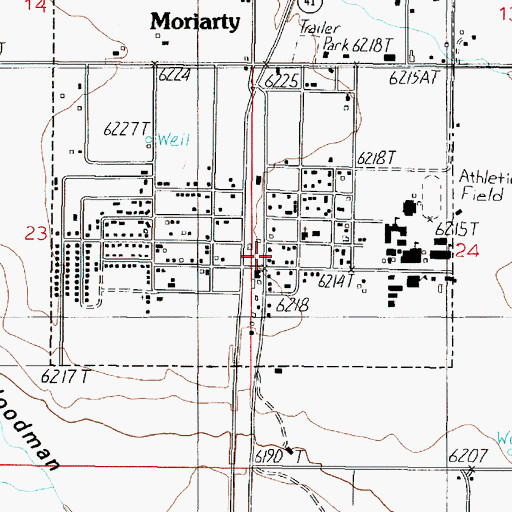 Topographic Map of Moriarty Historical Society Museum, NM