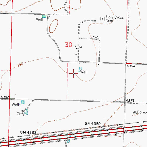 Topographic Map of 00125 Water Well, NM