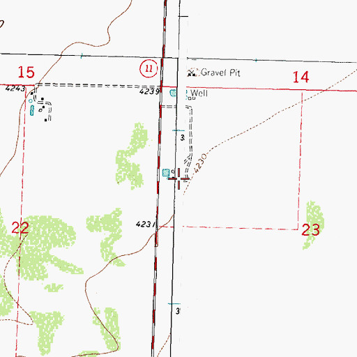 Topographic Map of 00719 Water Well, NM