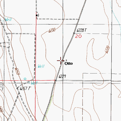 Topographic Map of Otto Weather Station, NM