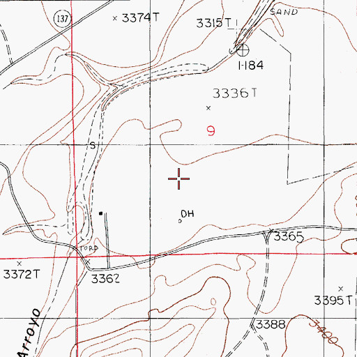 Topographic Map of 06740 Water Well, NM