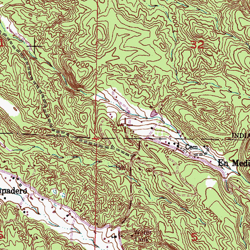 Topographic Map of Bouquet Ranch Historic Site, NM