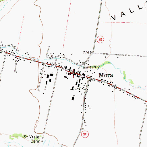 Topographic Map of Holman Elementary School, NM