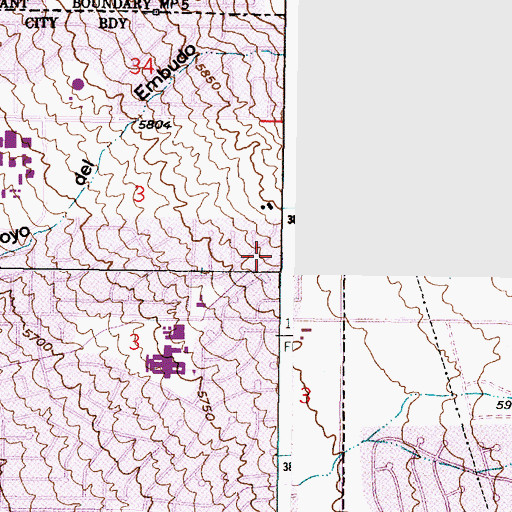 Topographic Map of Eubank Pumping Station, NM