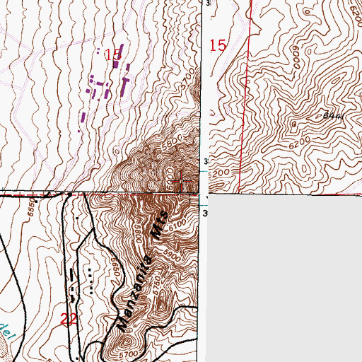 Topographic Map of Four Hills Pumping Station, NM
