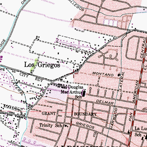 Topographic Map of Los Griegos Post Office (historical), NM