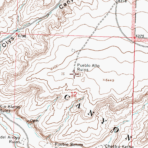 Topographic Map of Alto Grande, NM