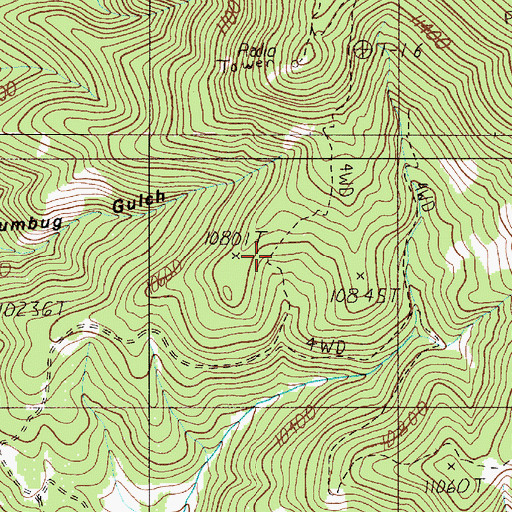 Topographic Map of Willow Mine, NM