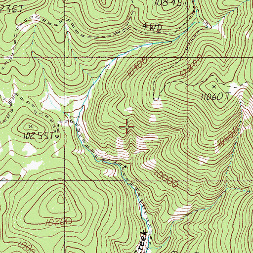 Topographic Map of Only Chance Mine, NM