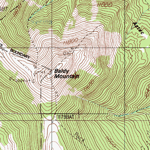 Topographic Map of Zina Mine, NM
