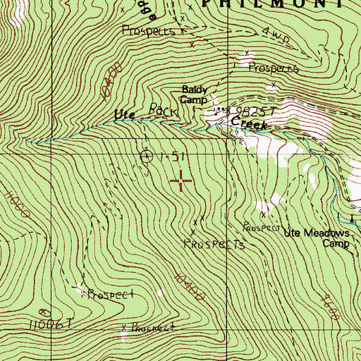 Topographic Map of Independence Number 6 Mine, NM