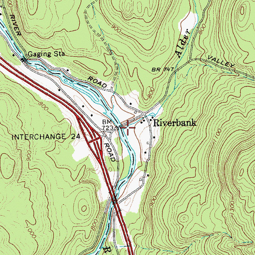 Topographic Map of Alder Brook, NY