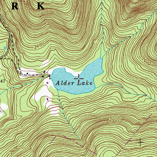 Topographic Map of Alder Lake, NY