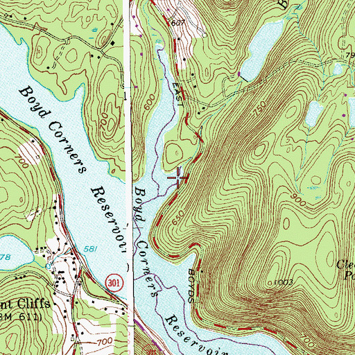 Topographic Map of Bailey Brook, NY