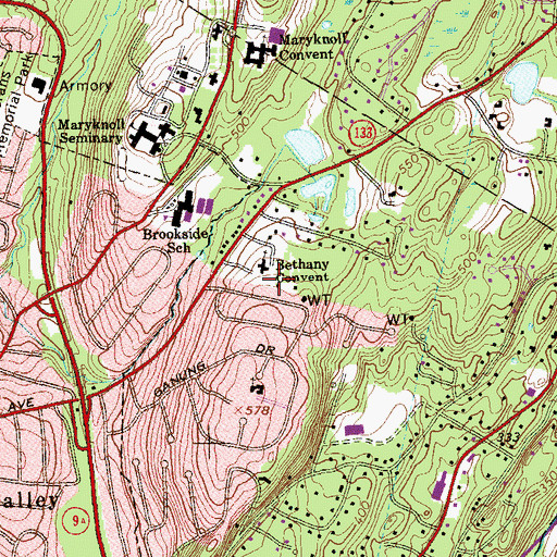 Topographic Map of Bethany Convent, NY