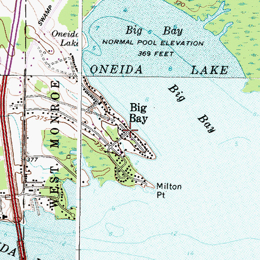 Topographic Map of Big Bay, NY