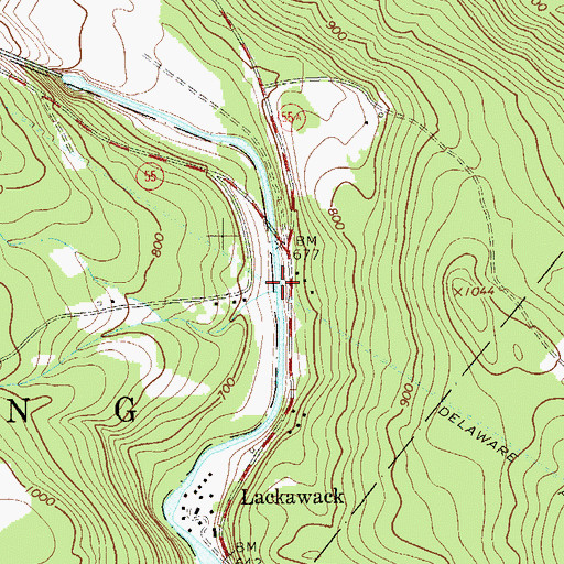 Topographic Map of Brandy Brook, NY