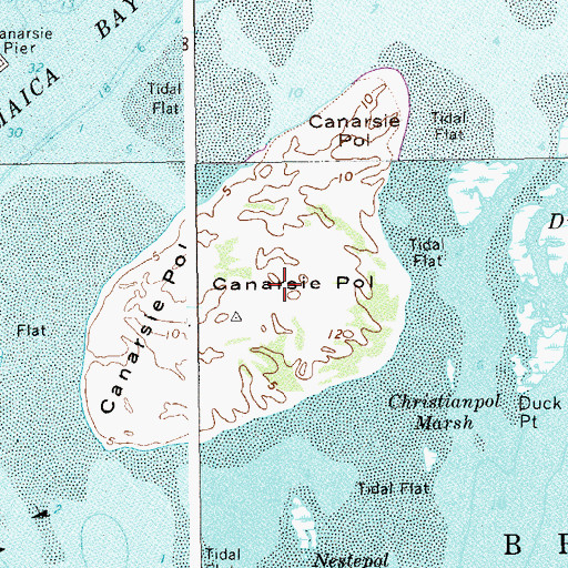 Topographic Map of Canarsie Pol, NY