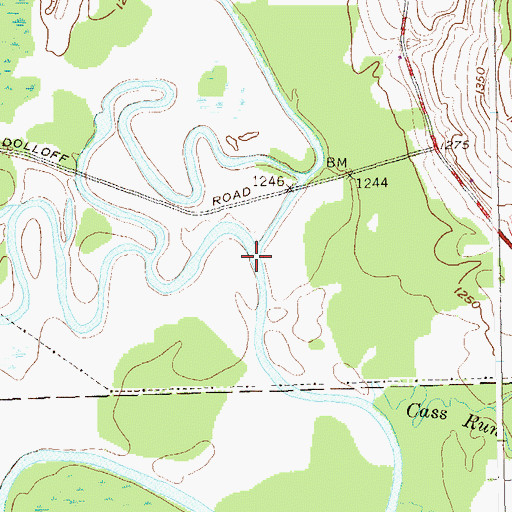 Topographic Map of Cassadaga Creek, NY
