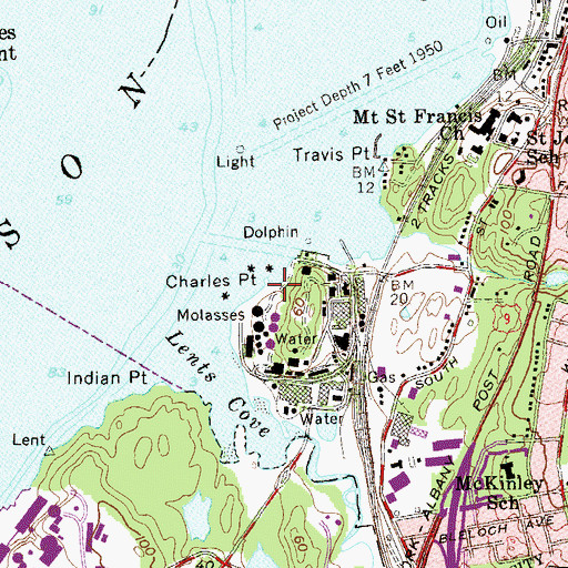 Topographic Map of Charles Point, NY
