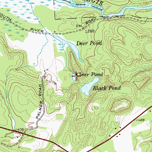 Topographic Map of Clear Pond, NY