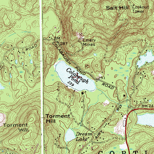 Topographic Map of Colabaugh Pond, NY