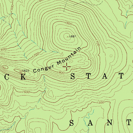 Topographic Map of Conger Mountain, NY