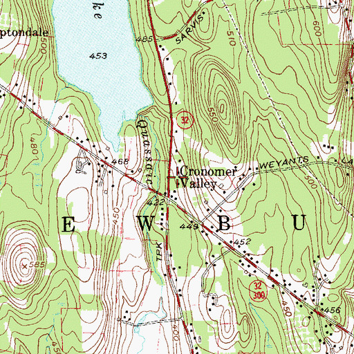 Topographic Map of Cronomer Valley, NY