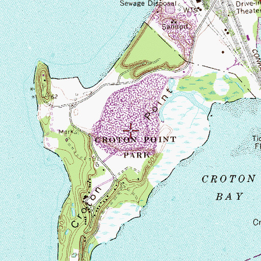 Topographic Map of Croton Point Park, NY