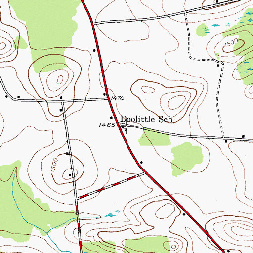 Topographic Map of Doolittle School, NY