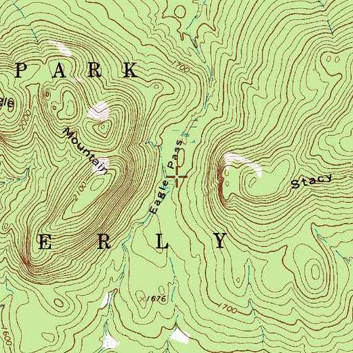 Topographic Map of Eagle Pass, NY