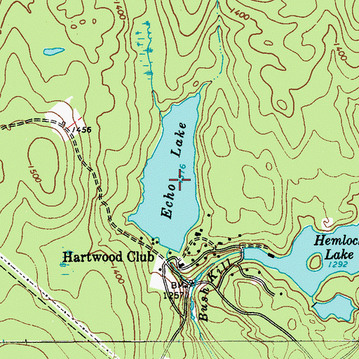 Topographic Map of Echo Lake, NY