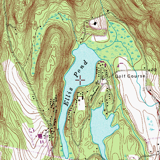 Topographic Map of Ellis Pond, NY