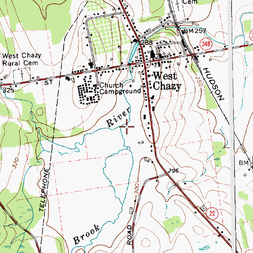 Topographic Map of Farrell Brook, NY